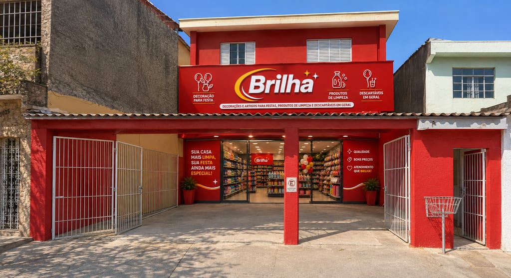 Fachada da loja Brilha em Perus