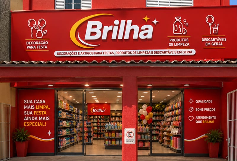 Entrada da loja Brilha em Perus